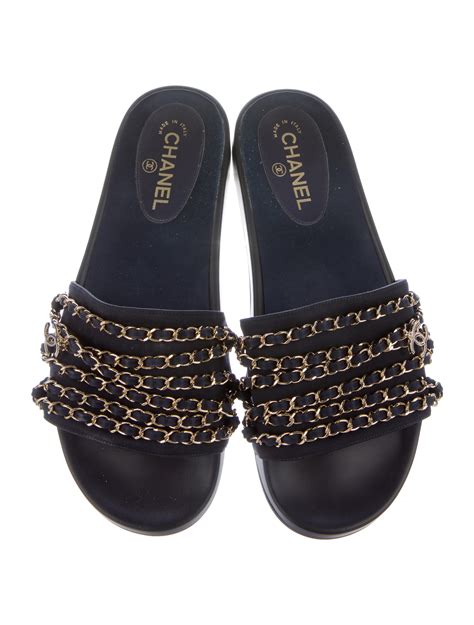 sandali pelle chanel|real real chanel sandals.